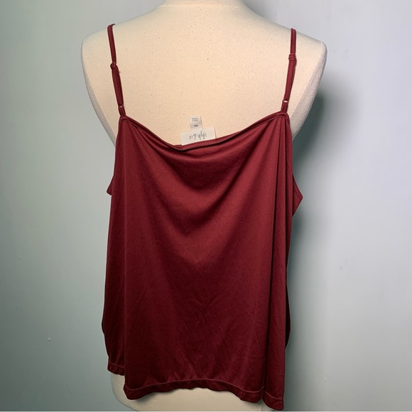 Style & co mix media velvet sheer burgundy Red Women's Top size XXL - Picture 8 of 11